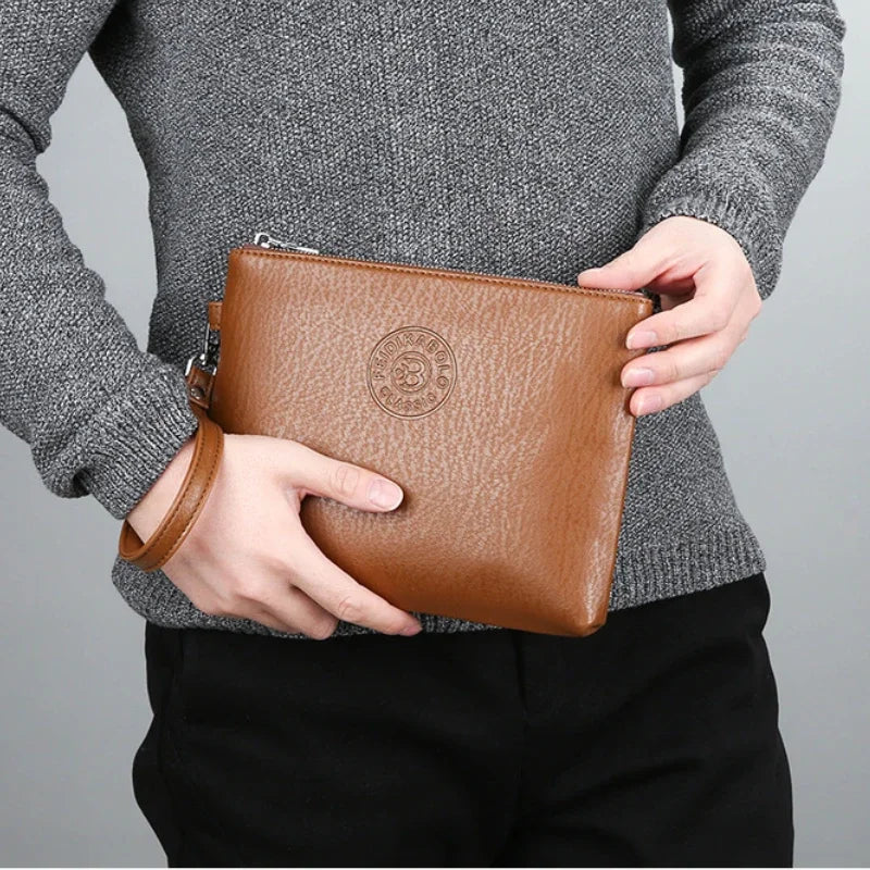 Business Style Men's PU Leather Clutch Wallet