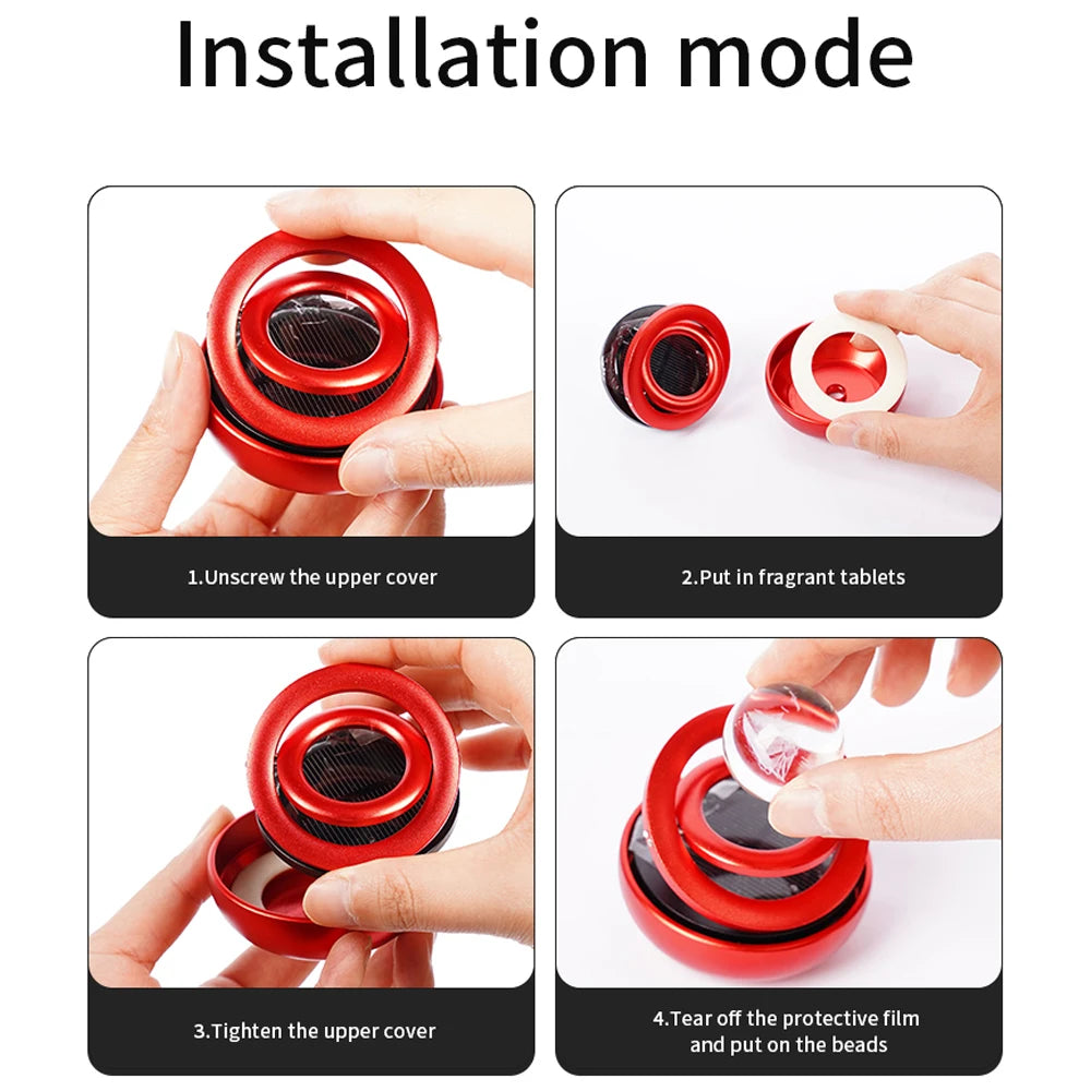 CAPT.LIKE Solar Car Air Freshener - Elegant Aromatherapy on the Go