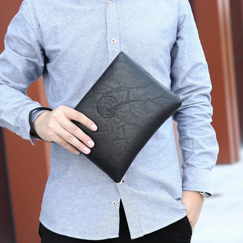 Business Style Men's PU Leather Clutch Wallet
