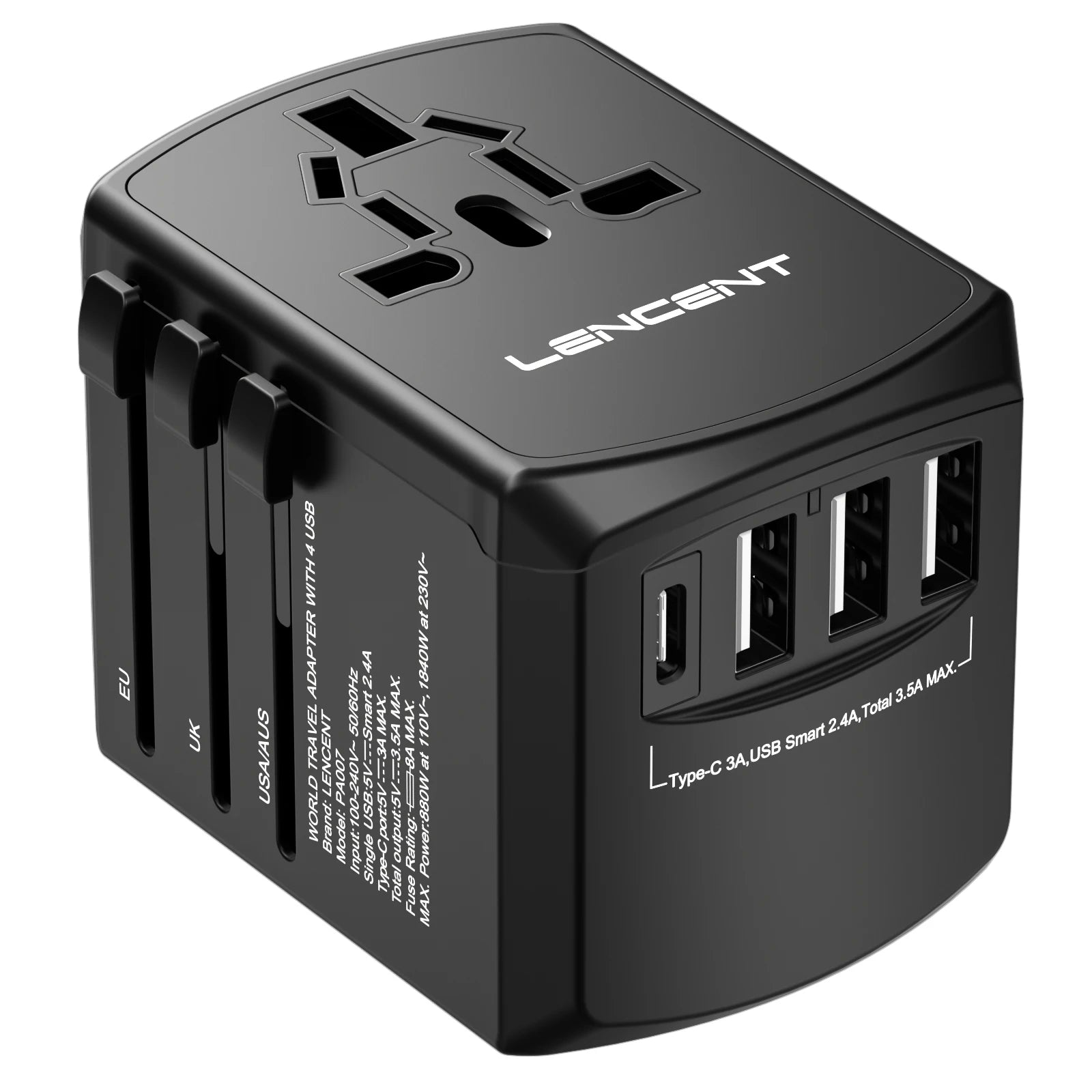 LENCENT Universal Travel Adapter - Your Essential Companion for Global Travel