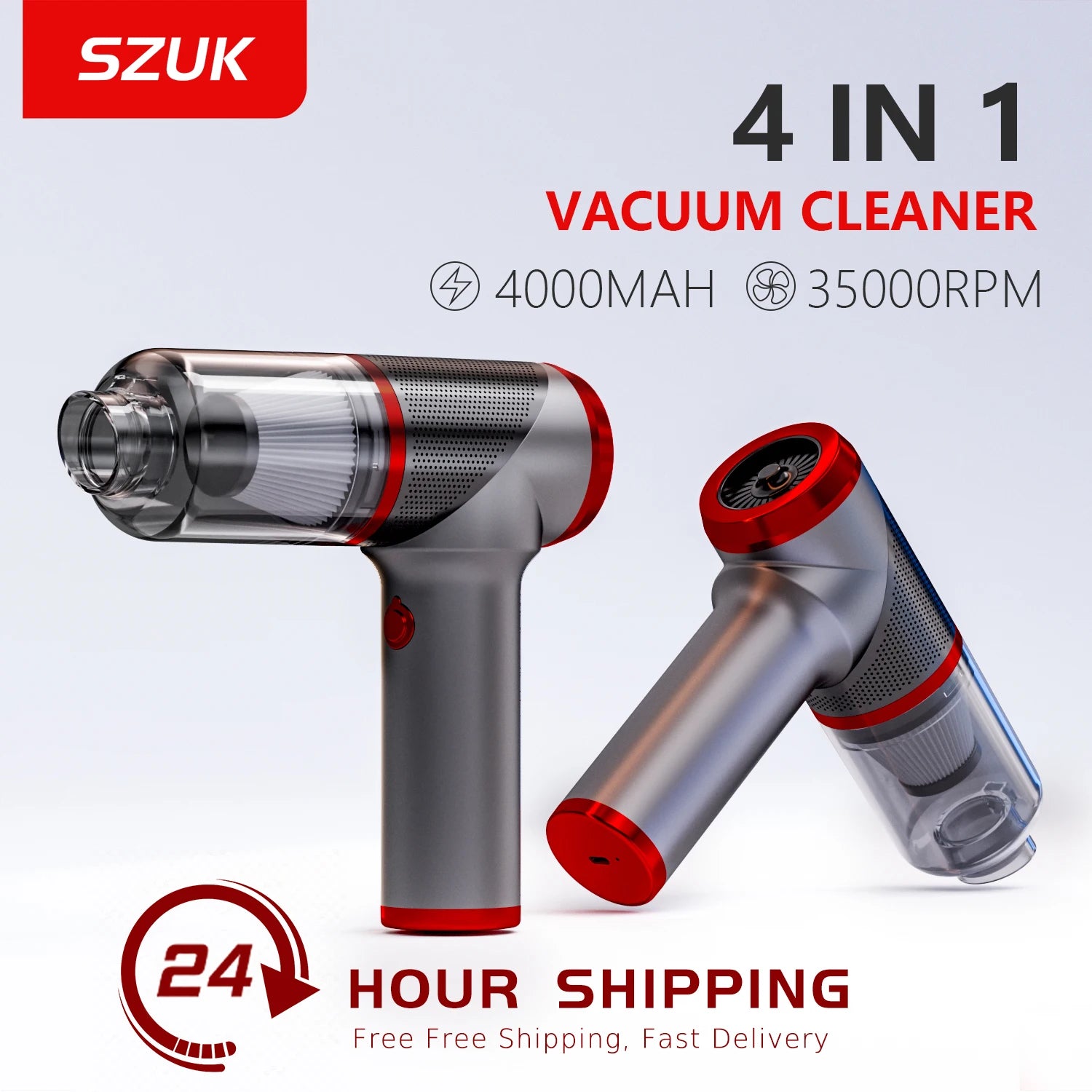 SZUK Handheld Vehicle Vacuum Cleaner - Powerful Wireless Cleaning Tool