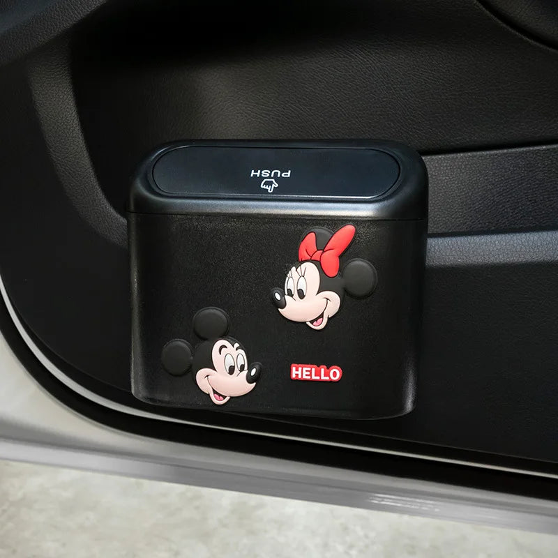 Disney Mickey & Minnie Mouse and Cute Corgi Car Trash Can - Magical Tidiness in Every Trip