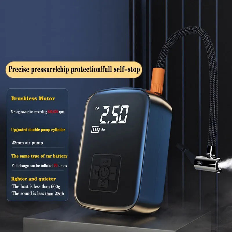 EAFC Wireless Electric Air Compressor - Portable Tire Inflator Pump