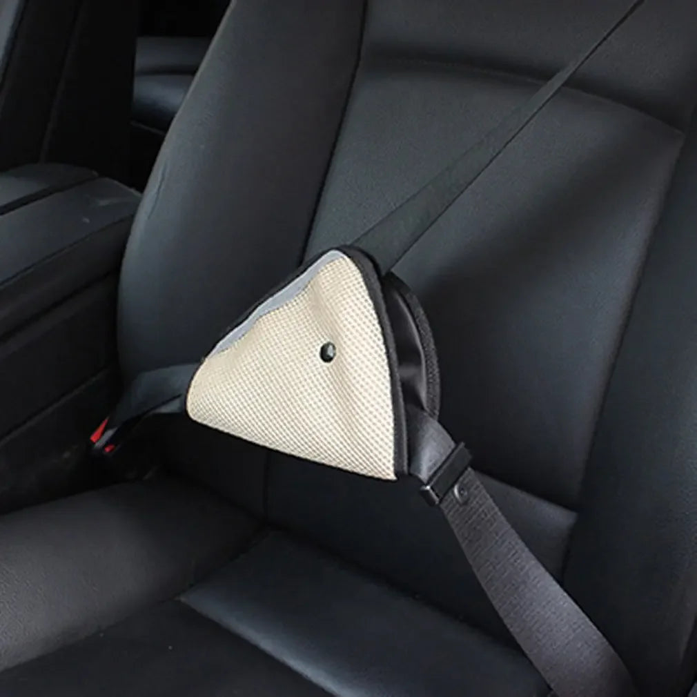Kids' Safety Seat Belt Adjuster – Comfortable Mesh Triangle Positioner