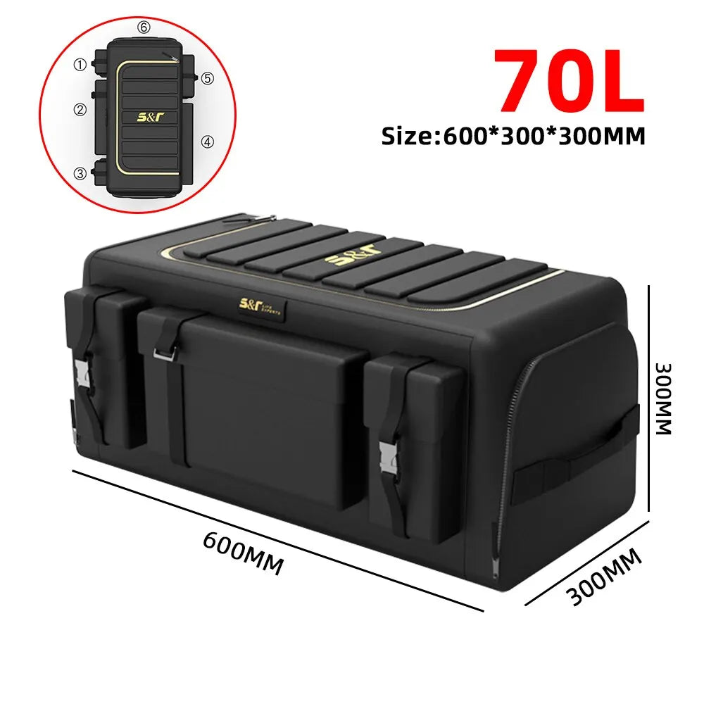 50L/70L Car Trunk Organizer - Oxford Cloth Multifunction Storage Box
