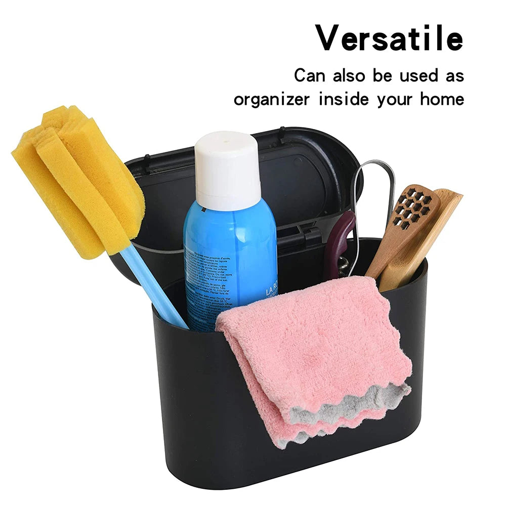 Compact Hanging Mini Car Trash Can with Lid