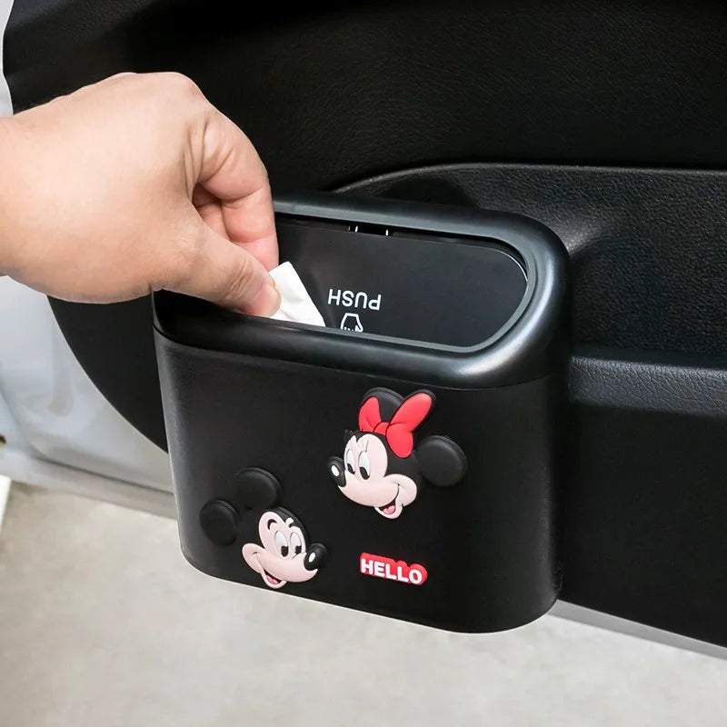 Disney Mickey & Minnie Mouse and Cute Corgi Car Trash Can - Magical Tidiness in Every Trip