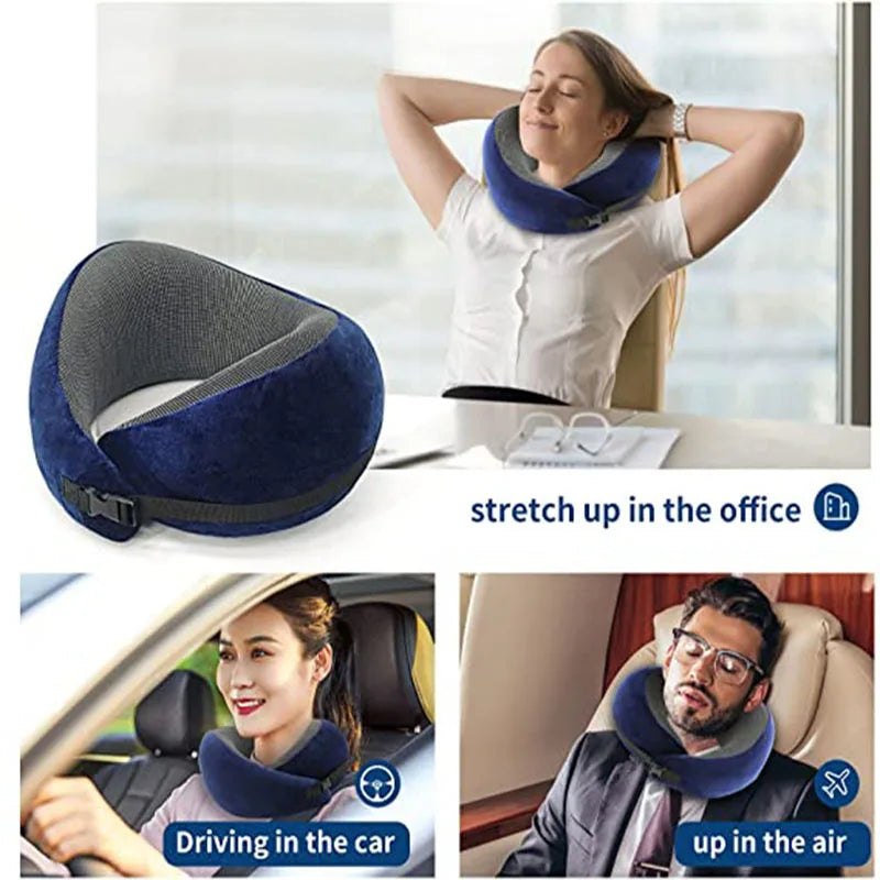 Ergonomic Memory Foam Travel Neck Pillow