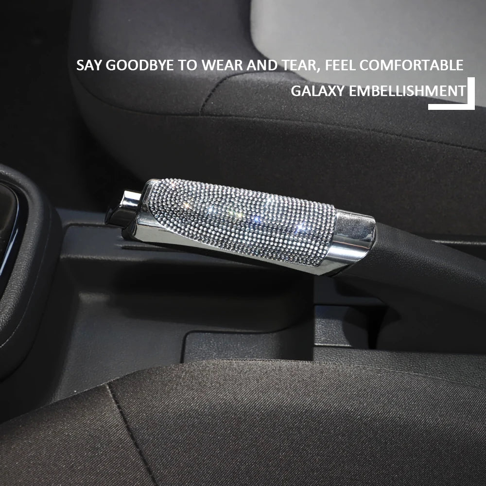 Universal Crystal Car Handbrake Cover - Glamorous Grip for Your Ride
