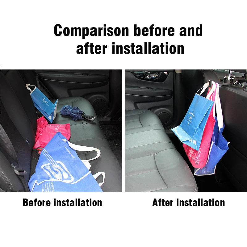 2 in 1 Car Phone Holder and Headrest Hook - Streamlined Storage and Viewing