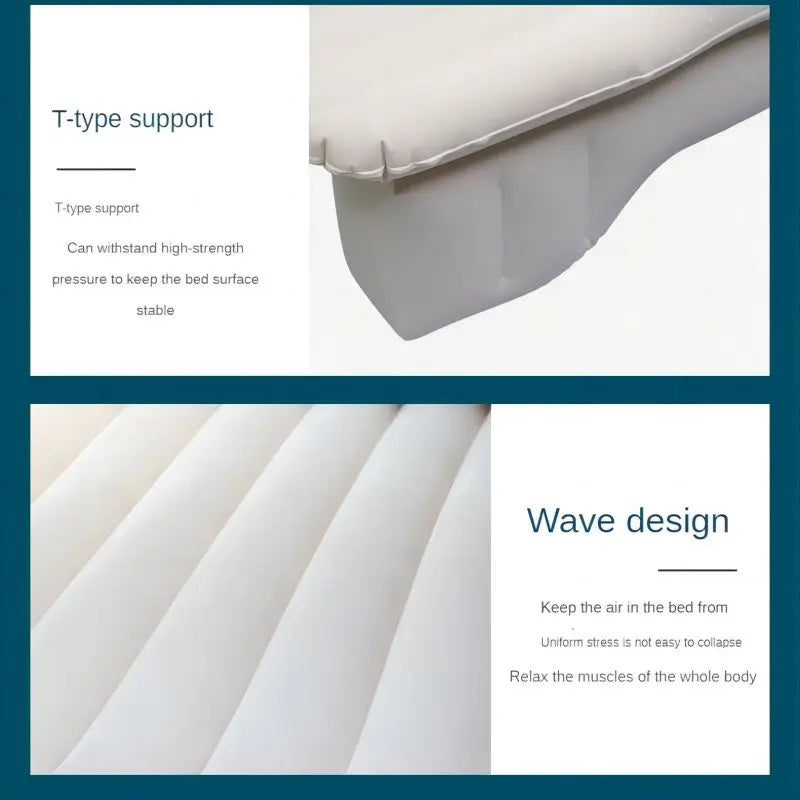 Deluxe Car Inflatable Bed with Ultra-Soft Flocking