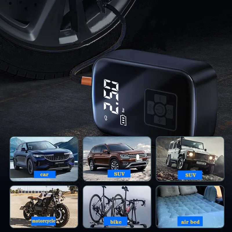 EAFC Wireless Electric Air Compressor - Portable Tire Inflator Pump