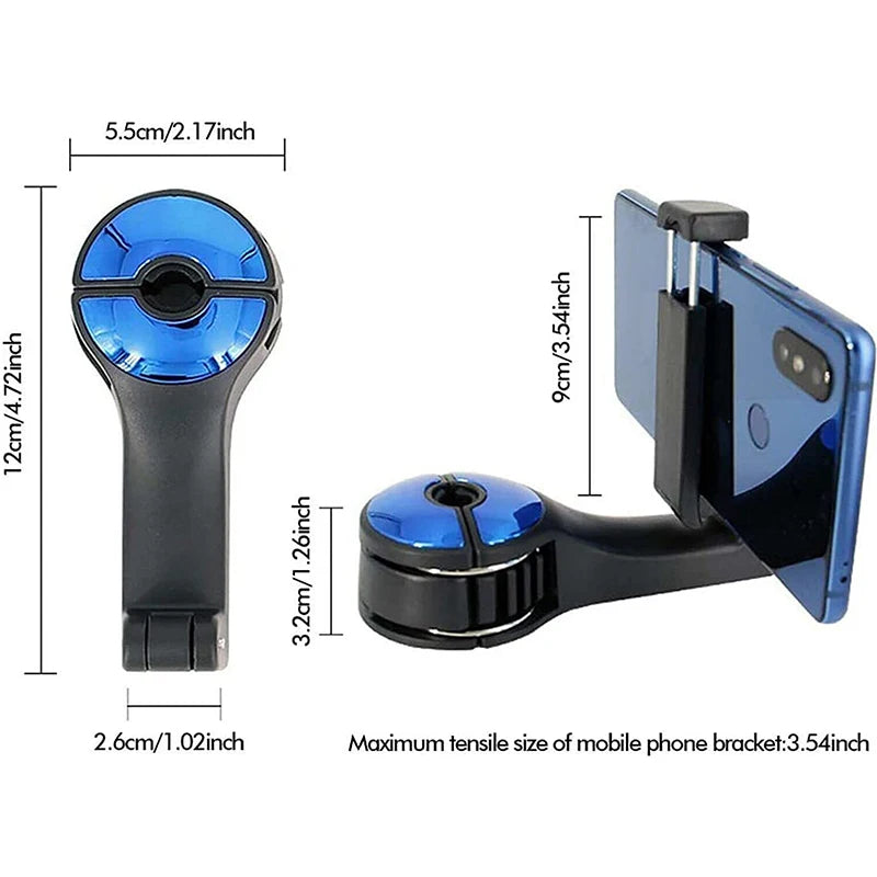 2 in 1 Car Phone Holder and Headrest Hook - Streamlined Storage and Viewing
