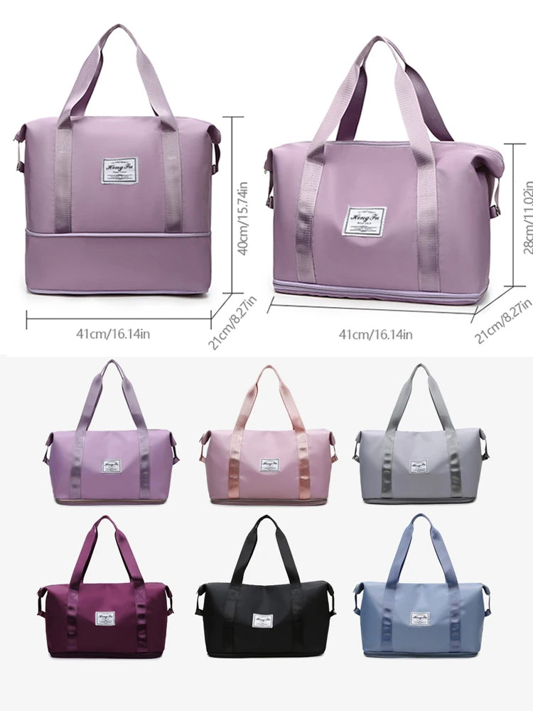 UNIXINU Waterproof Nylon Travel Duffle Bag for Women