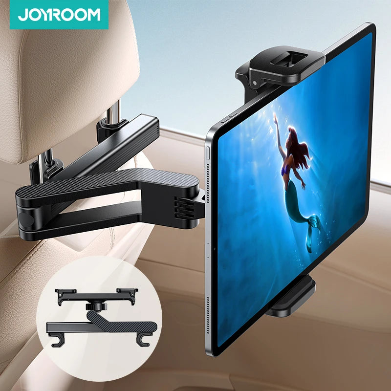 JOYROOM Universal Car Headrest Tablet Holder with Folding Extension Arm