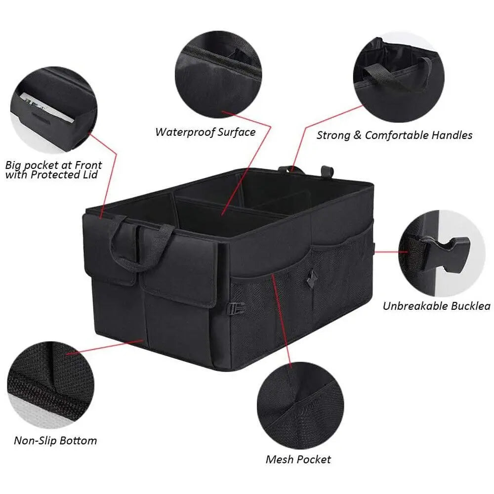 Universal Car Trunk Organizer – Multifunctional Folding Storage Container