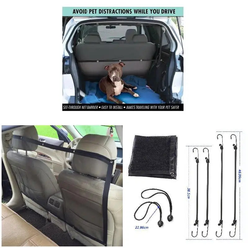 Portable Car Pet Fence - Safety Barrier Mesh for Dogs and Kids