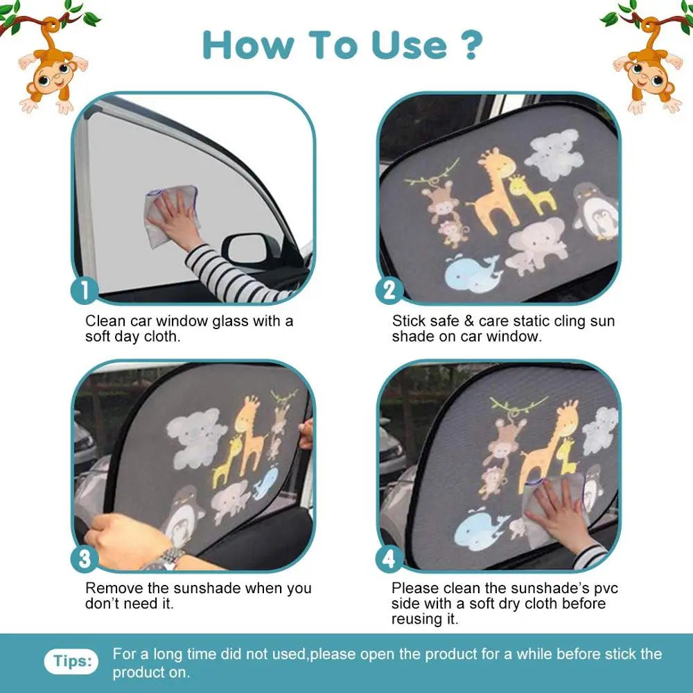 Universal Car SunShade Side Window Cover - Optimal Protection and Fun Design