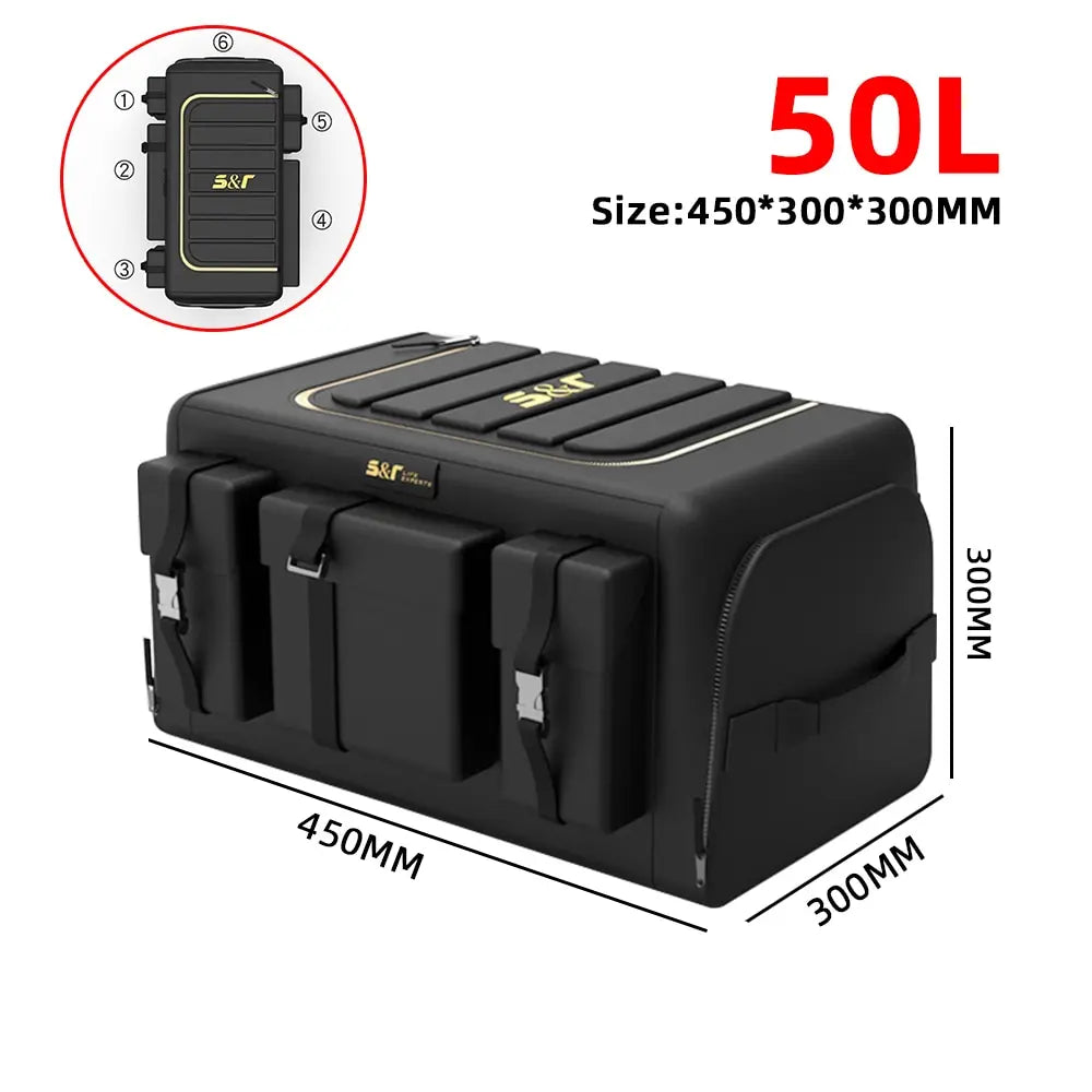 50L/70L Car Trunk Organizer - Oxford Cloth Multifunction Storage Box